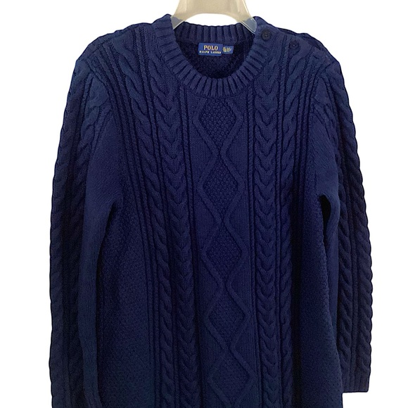 Polo Ralph Lauren Knee Length Cable Knit Sweater Dress XL - Picture 5 of 11